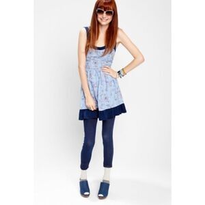 Womens Olsenboye Navy Blue Polka Dot Leggings - Sz M